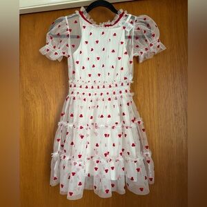 Girls Disney Red and White Dress
